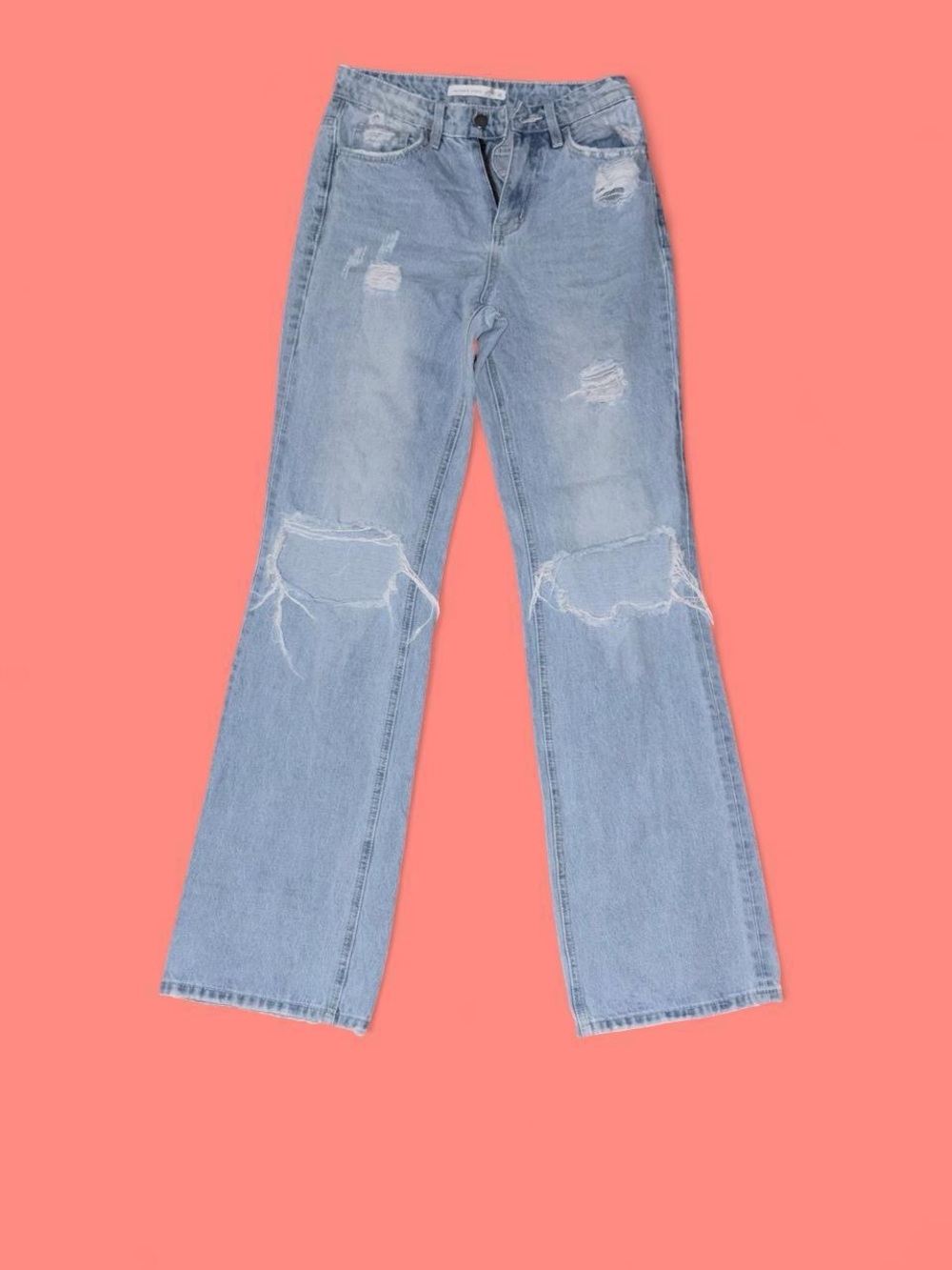 Altar'd State Light Blue Distressed Flare Jeans